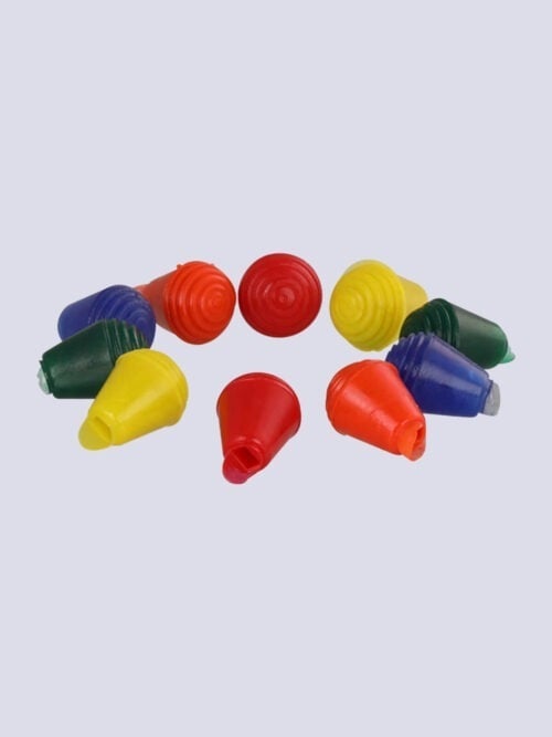 Plastic tips colored flies