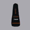 fencing bag with orange zip guitar shape